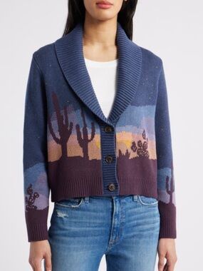 Pendleton Starry Night Western Cardigan Large